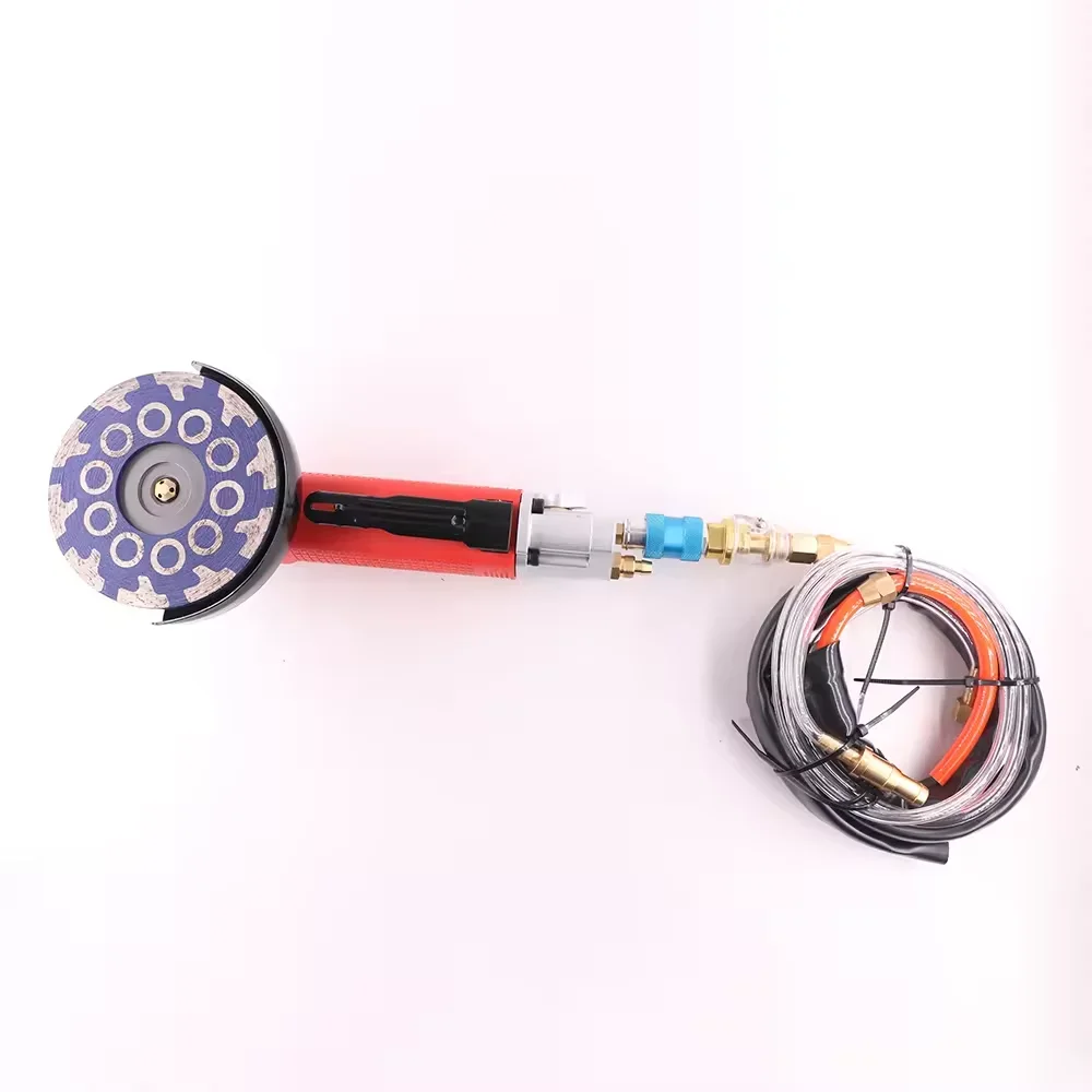 ELA Pneumatic Wet Angle Grinder Metal Derusting Marble Cutting Tools Angular Grinding Machine High Power Polisher