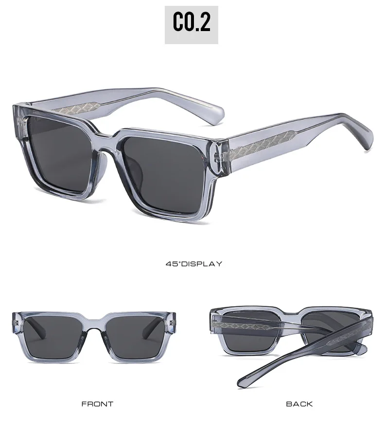 Klassische quadratische Sonnenbrille, polarisierte Sonnenbrille für Damen und Herren, zum Fahren, Angeln, Sonnenschutz, Metallkern, TAC-Linsenschirme – Detail 8