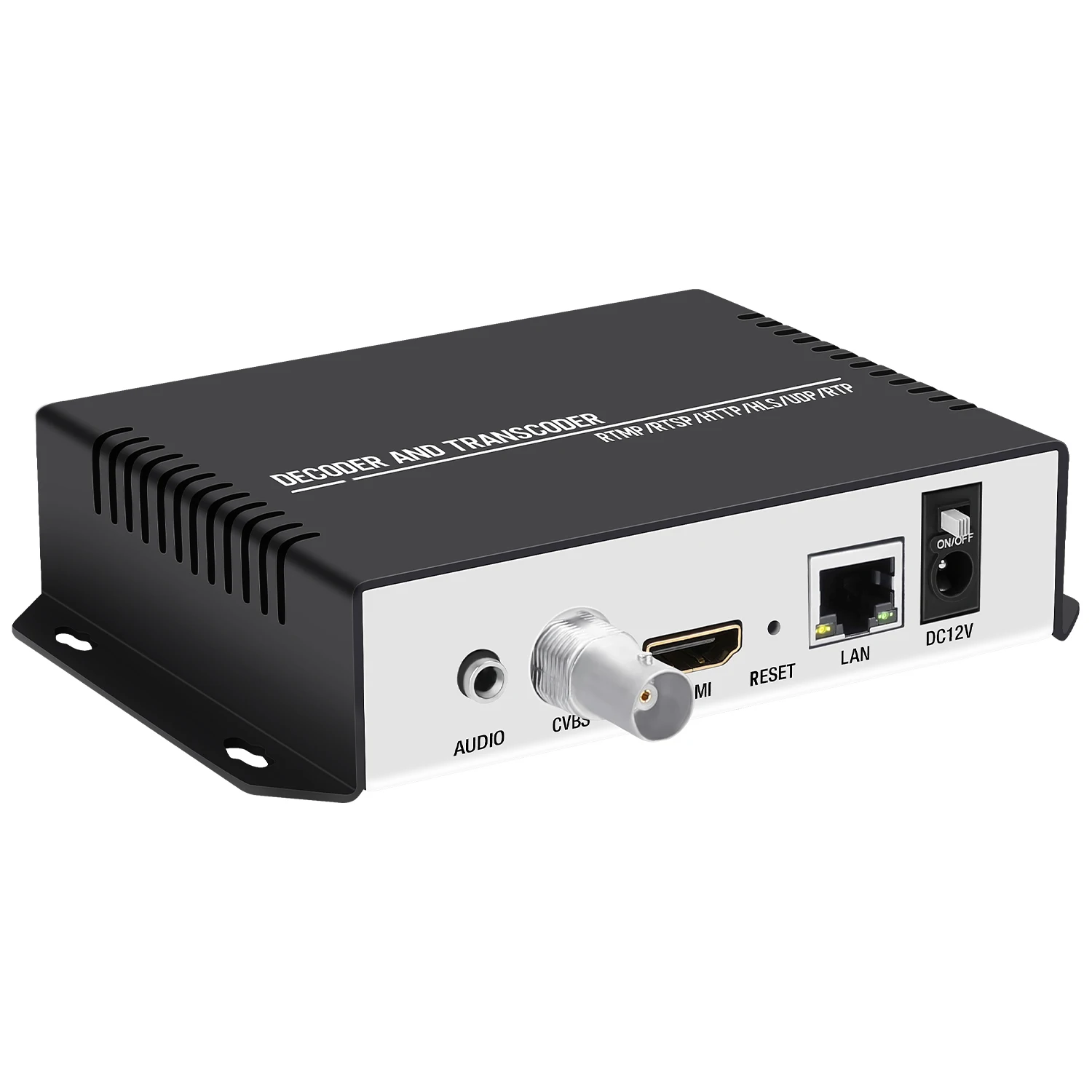 Decodificador de câmera de vídeo h.265, h.264, 4k, decodificador hdmi + cvbs para saída de rtsp rtmp hls m3u8 resistente udp rtp, etc