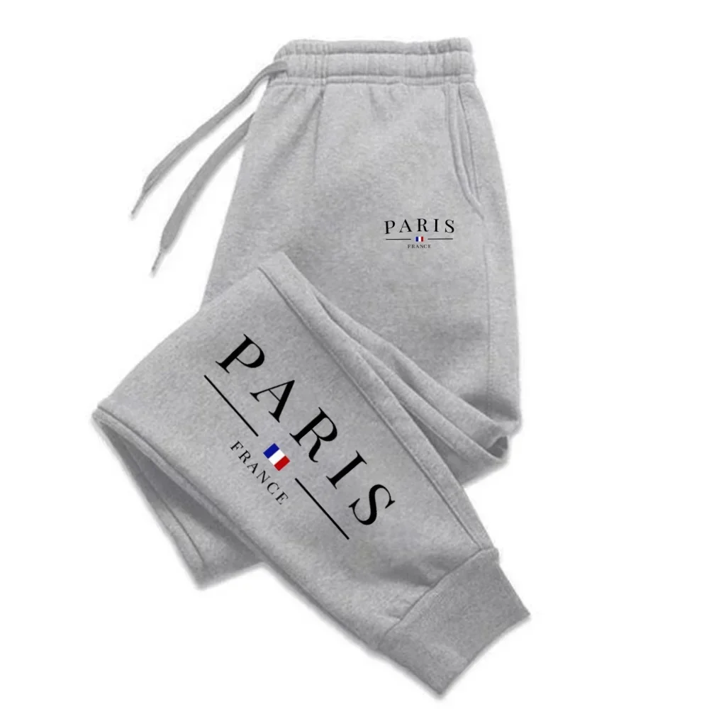 Men's Outdoor Sports Casual Pants New Casual Parisian Printed Sports Pants Spring Autumn Fashionable Ankle Binding Sweatpants