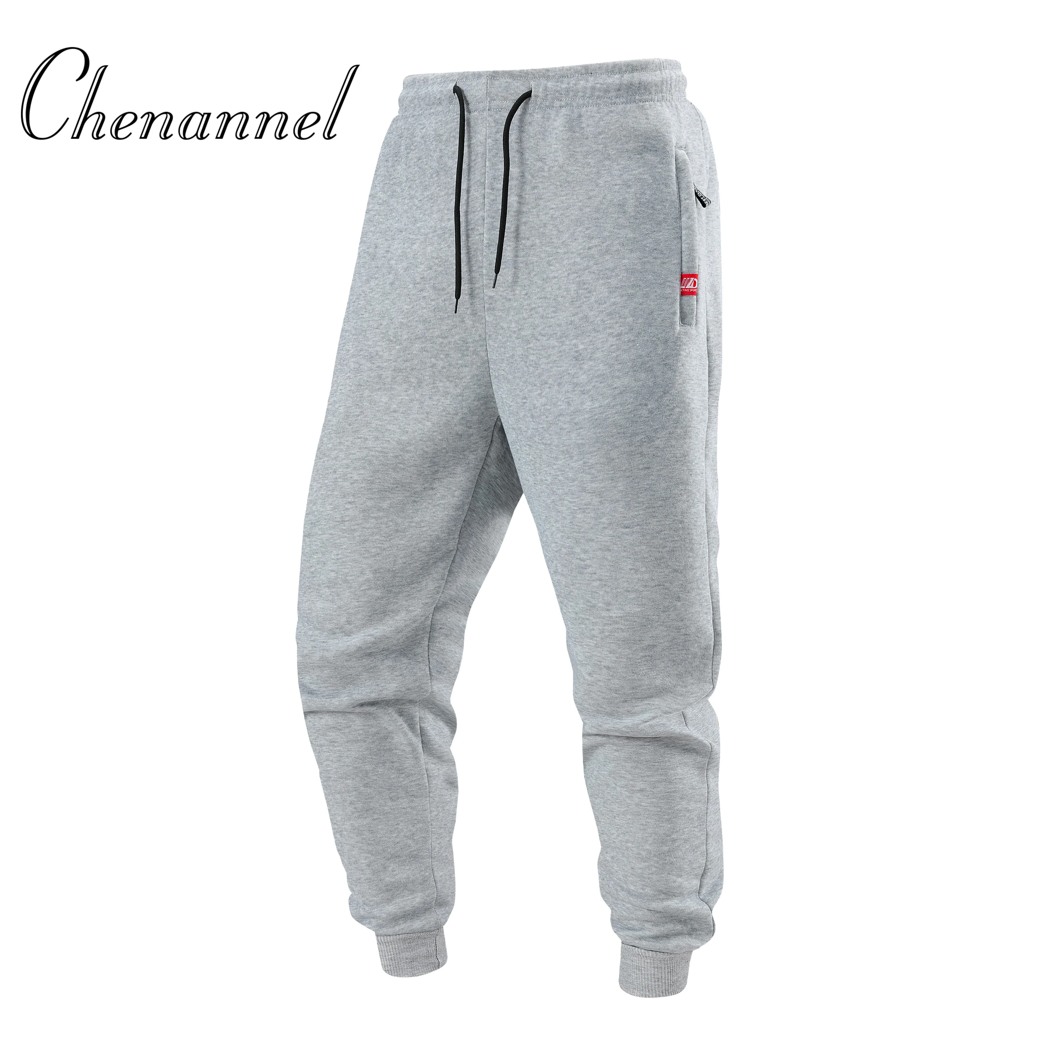 

Men's sportswear pants: loose large sized straight spring and autumn knitted pants tight fitting sweatpants long pants