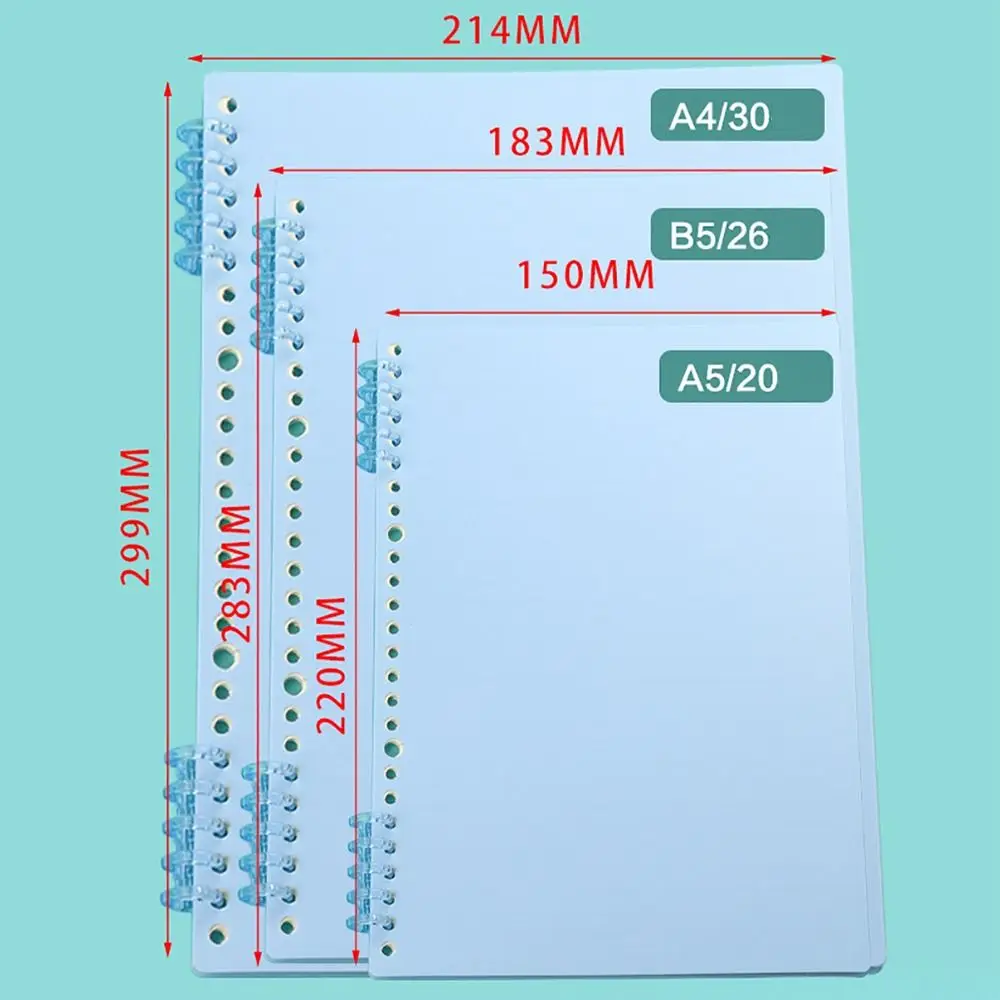 10Pcs Binding Spines Snap Split Binder Rings A4 A5 A6 Notebook Stationery Office Supplies Loose Leaf Learning Cards 5 Ring