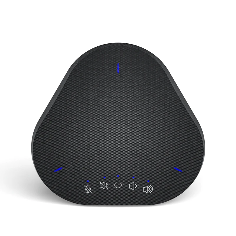 USB video conferencing system with wireless omnidirectional microphone and conference speakers