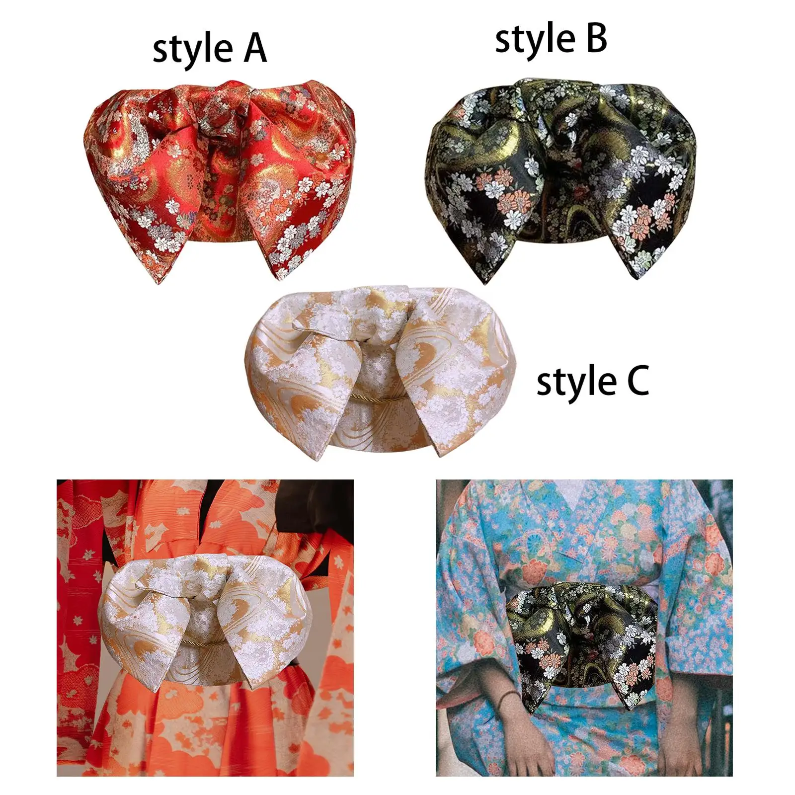 Kimono Obi Japanese Belt Belt Sakura Pattern Bathrobe Waist Seal Sweet Dressing