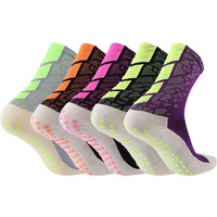 1 Pairs New Anti Slip Football Socks for Men's Women Outdoor Sports Grip Football Sock Male Yoga Socks 2025 New