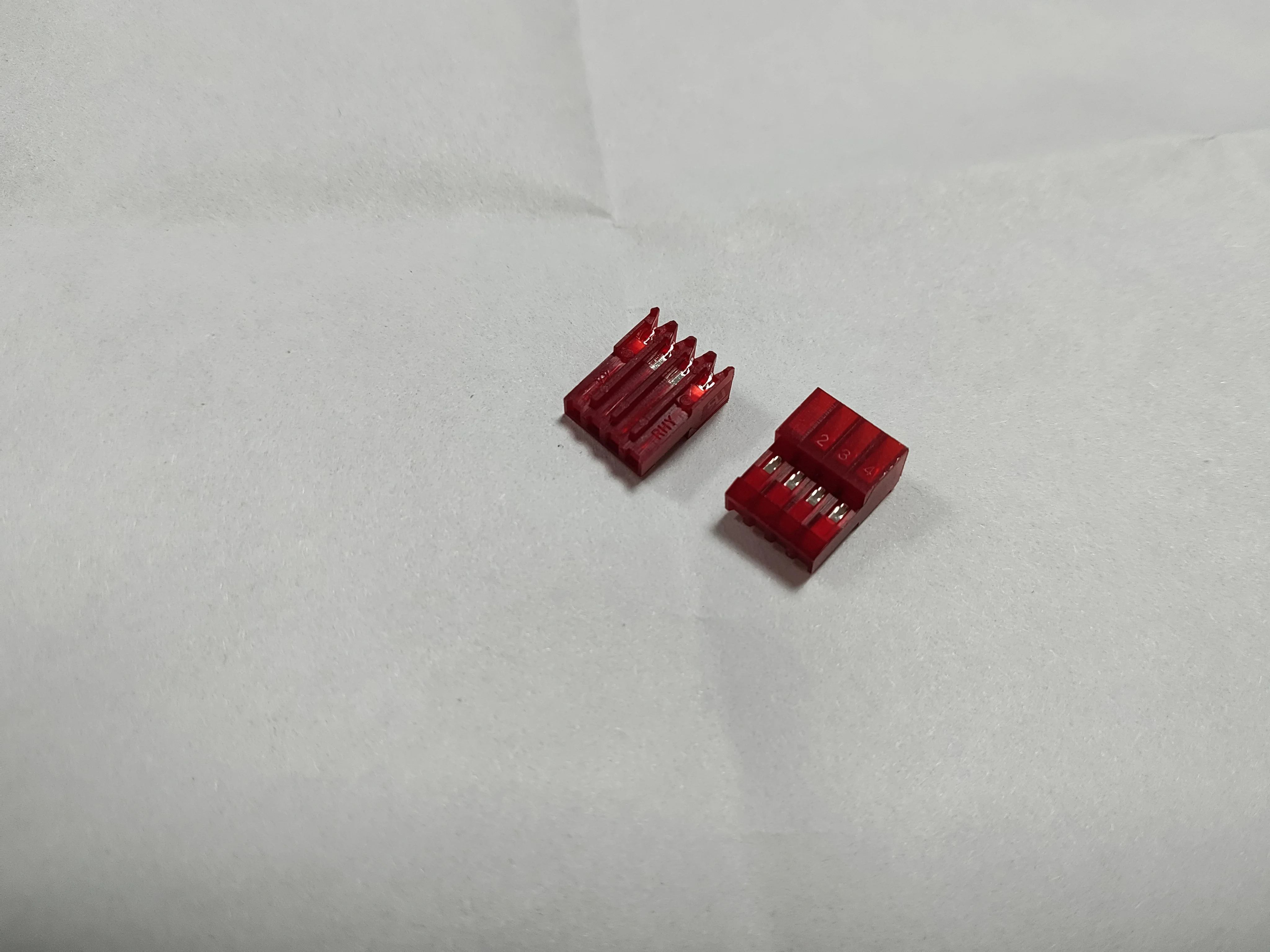 Header Connector IDC 2.54mm 4P Puncture terminal  100pcs