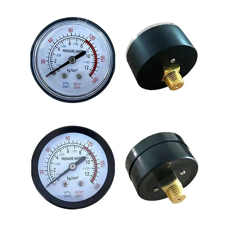 Air Pneumatic Compressor Pneumatic Compressor Gauge Scale Double Axial For Hydraulic Manometer Air Pressure Fluid Mount Face