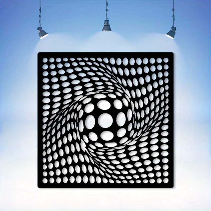 Geometric Abstract Metal Wall Art Iron Modern Panel Sculpture Office Patio Hanging Mural Christmas Art Lover Decor Gift
