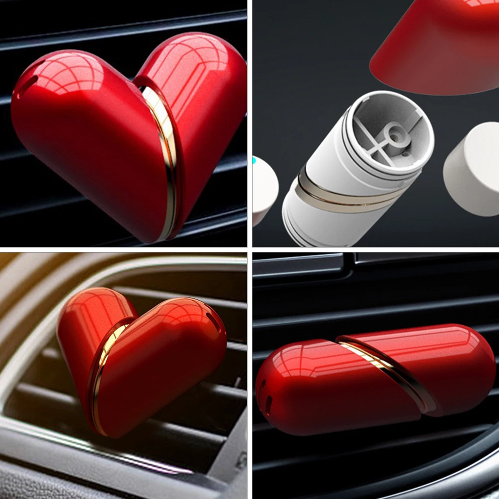 

1 set 1 Set Heart Shape Aromatherapy Air Freshener Auto Decor For Home Use Aromatherapy Tablets Included Durable