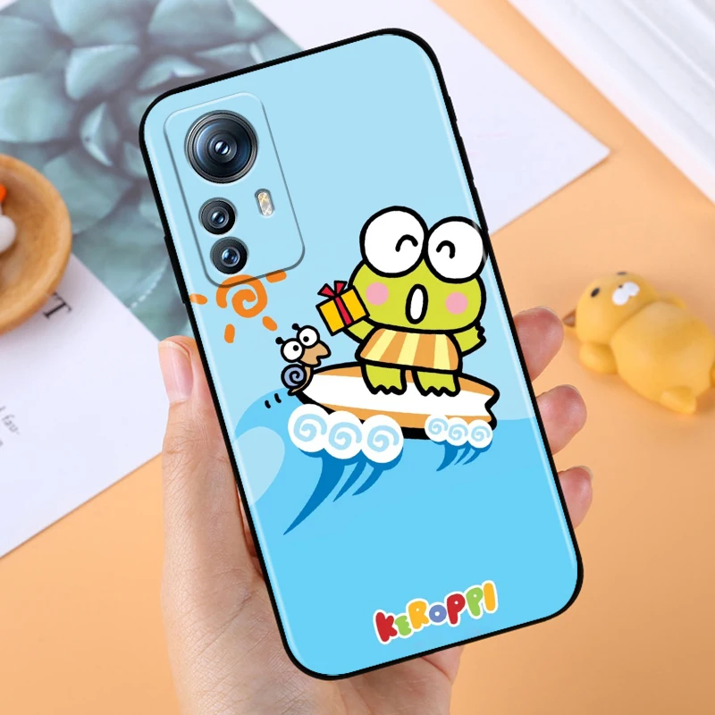 Big Eyed Frog Cute Cartoon For Xiaomi Mi 14 13T 13 12T 12 11T 11i 11 10T 10 Pro Lite Ultra 5G Black Cover Phone Case