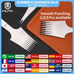 WUTA 1PC Professional Sharp Leather Chisel Punch French Style Pricking Iron Punching Tool High Polish DIY Leather Craft Tools