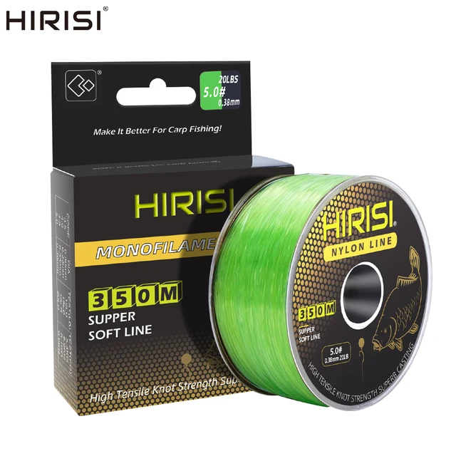Hirisi 350m super mocna żyłka wędkarska japonia monofilament nylon 12LB-20LB żyłka karpiowa akcesoria wędkarskie