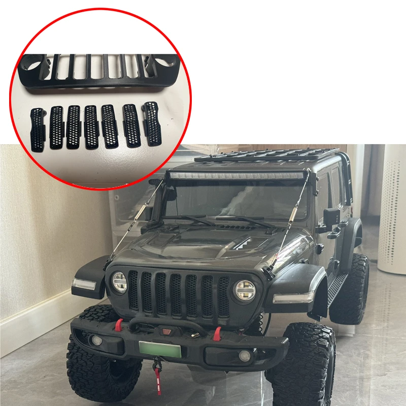 1Set 3D Printed Classic Front Grille Model for Rlaarlo MK07 Car Unpolished Unpainted Seven-slot Grilles Modified Upgrade Parts