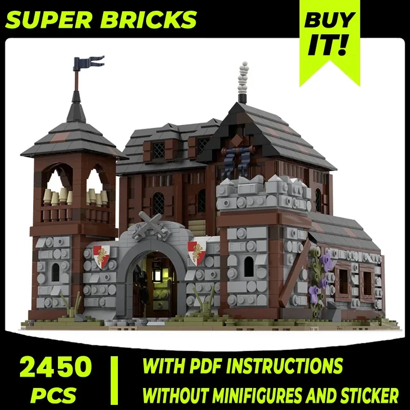 

Moc Building Blocks Classics Medieval Infantry Barracks Technical Bricks DIY Assembly Construction Toys For Kids Holiday Gifts