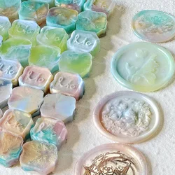 INS Semi-transparent Mixed Color Stamp Sealing Wax Particle Set DIY Scrapbook Wedding Invitation Envelope Decoration