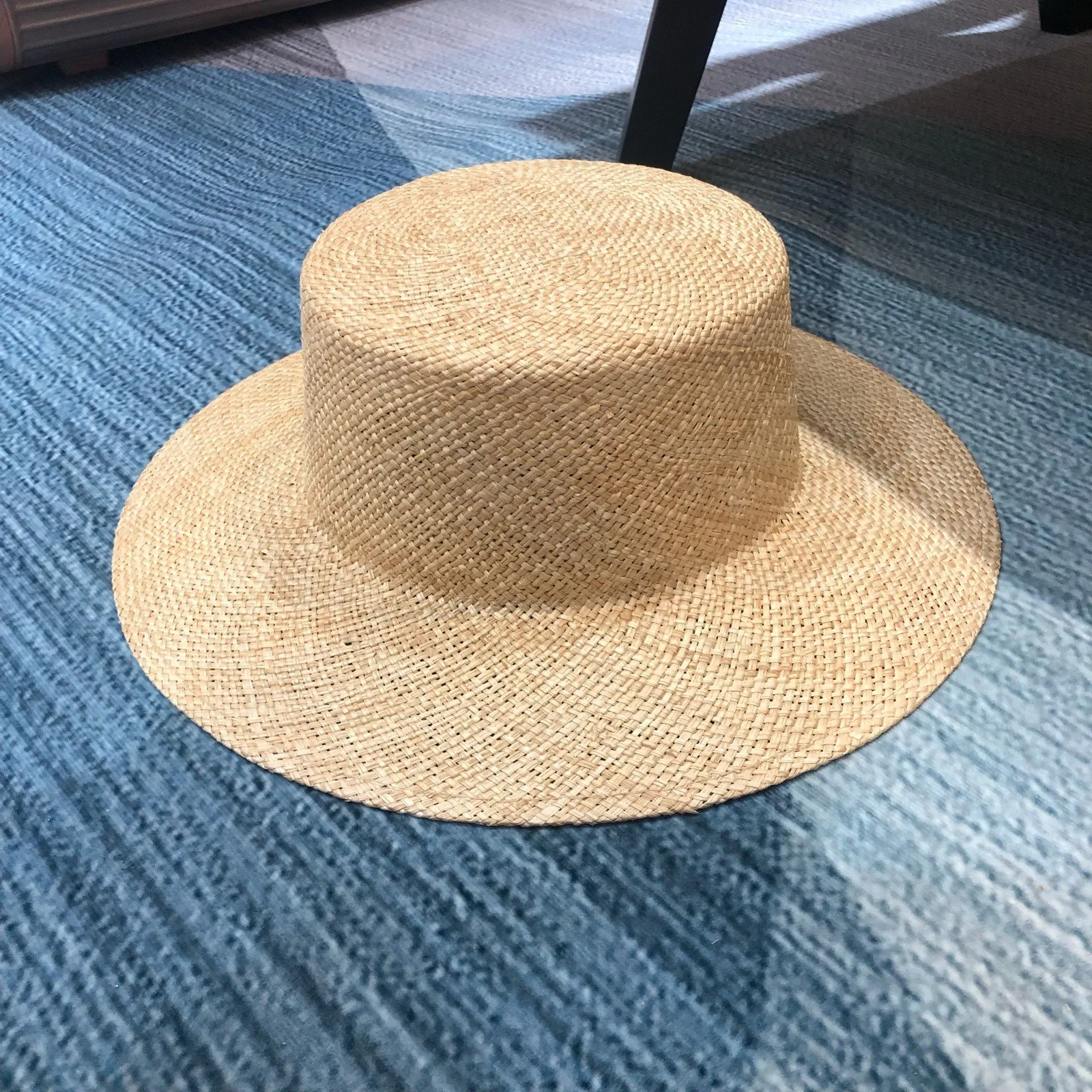 Net Red Blogger Wear Recommend Treasure Straw Woven Breathable Lightweight Sun-proof Holiday Hat Female Flat Straw Hat Fashion