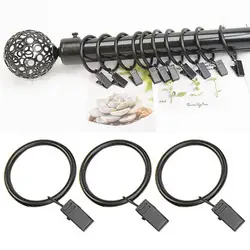 10 Pcs 35/45mm Metal Curtain Clip Rings Smooth Pull Space-Saving Load-bearing Curtain Rings Shower Curtain Hook Bathroom Supply