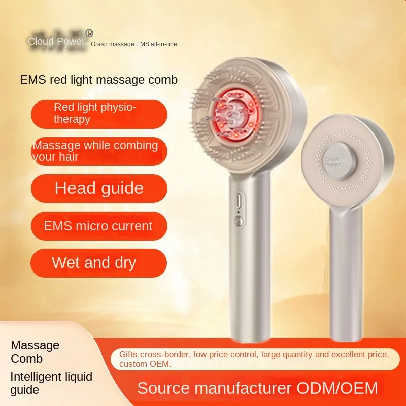 Cloud Power ST-1503 Red Scalp Massage Comb Hair Growth Instrument Anti-Dense Hair Removal Medicine Device Color Box Packaging