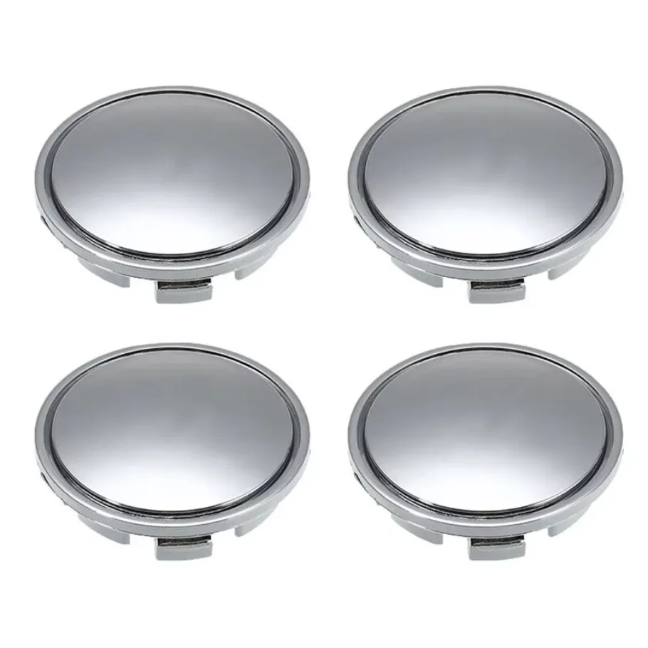 4Pc Chrome Car Wheel Center Caps Tyre Rim Mirror Hub Cap Cover ABS Blank 65mm