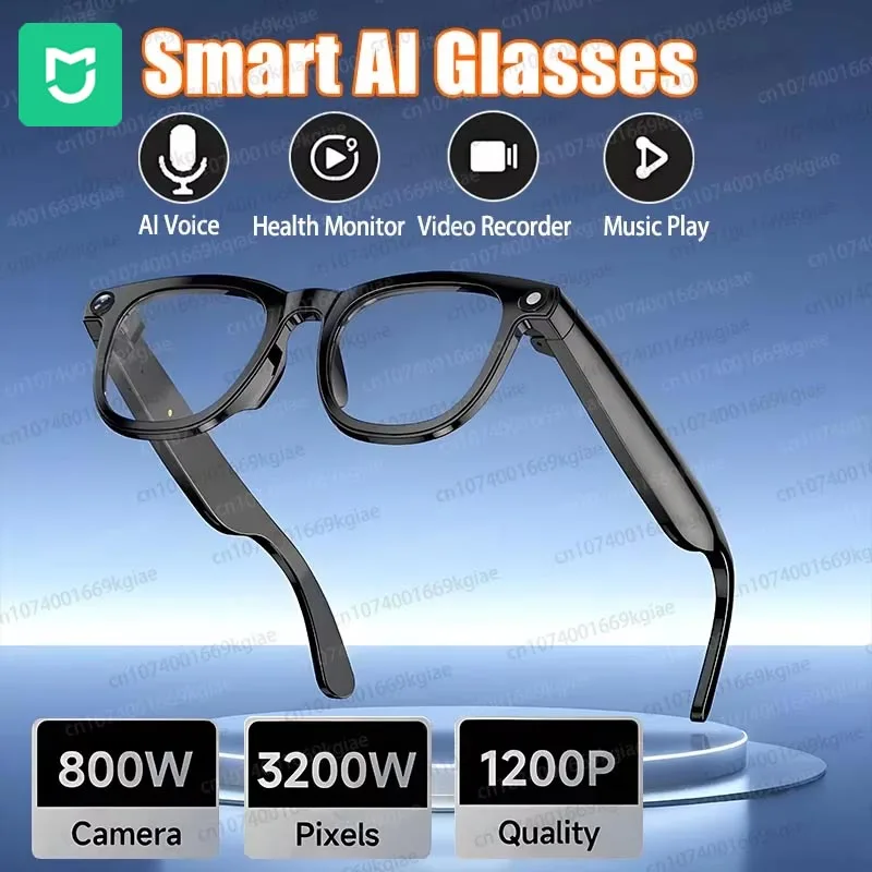 

MIJIA AI Smart Glasses 800W HD Camera Music Bluetooth Sunglasses Shoot Audio Listen To Music Meeting Of The Meeting