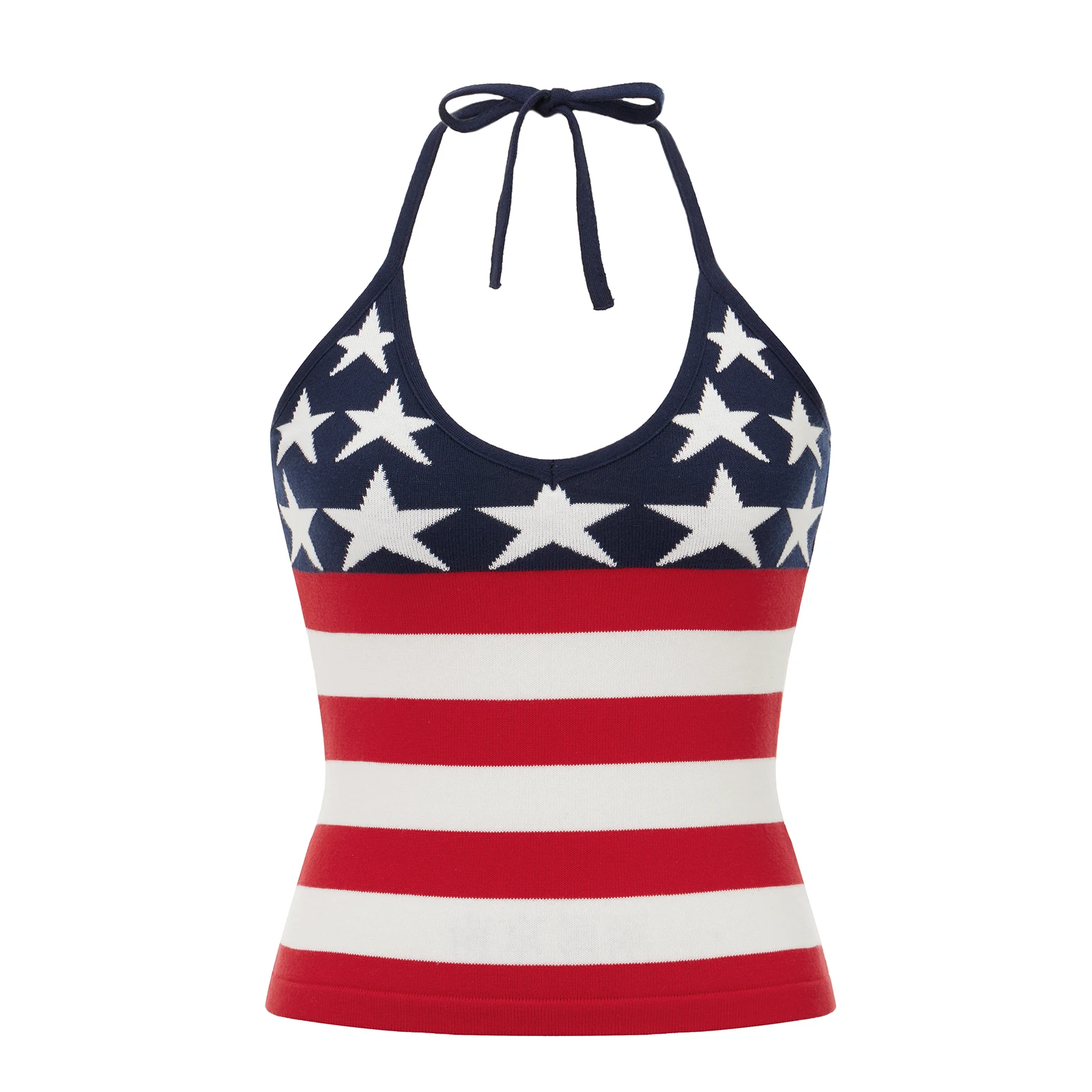 2000s ريترو سليم صالح المنخفضة قطع عارية الذراعين الرسن المحاصيل الأعلى المرأة Y2K العلم الأمريكي متماسكة تانك القمم مثير 4th من يوليو الوطنية بروتيل #5