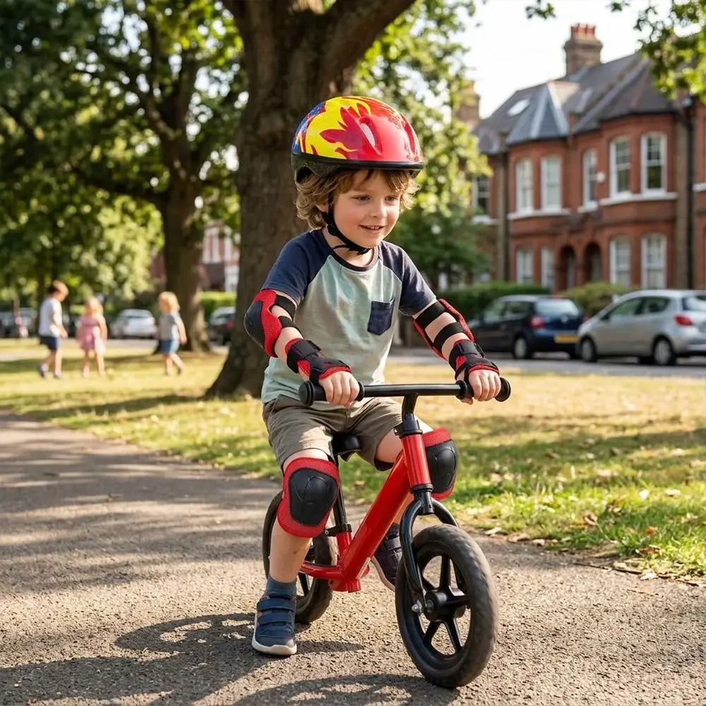Breathable Kids Cycling Protective Gear Shockproof Multi-Sport Children Helmet Non-slip Knee Wrist