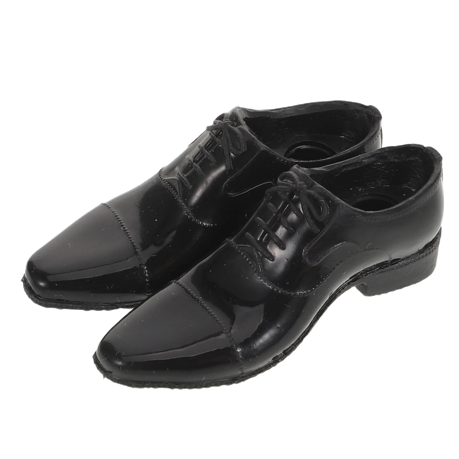 1 par de sapatos de figura de ação preta, textura realista para figura de soldado masculino de 12 polegadas, acessórios de sapato em miniatura para casa de bonecas
