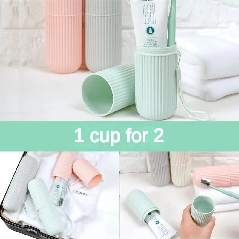 Toothbrush Cup Portable Toothbrush Holder Multifunction Travel Cup Organizer Toothbrush Case and Bathroom School Trip.