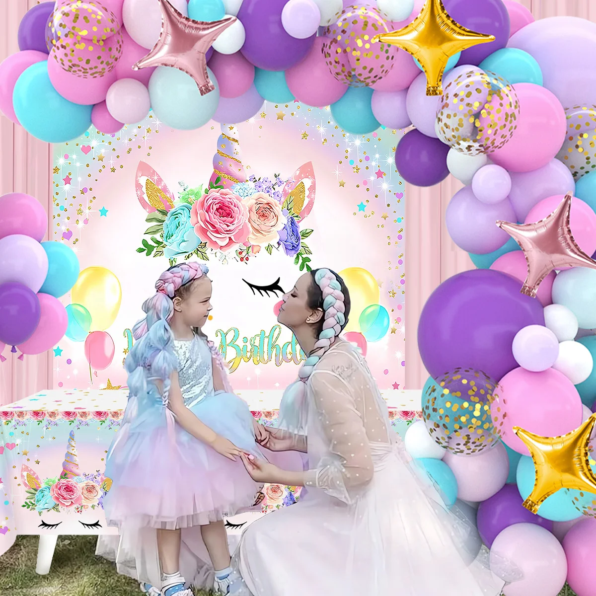 Unicorn Balloon Garland Arch Kit Ballon Unicorn Birthday Party Decoration Kids Gender Reveal Baptism Baby Shower Girl Decor