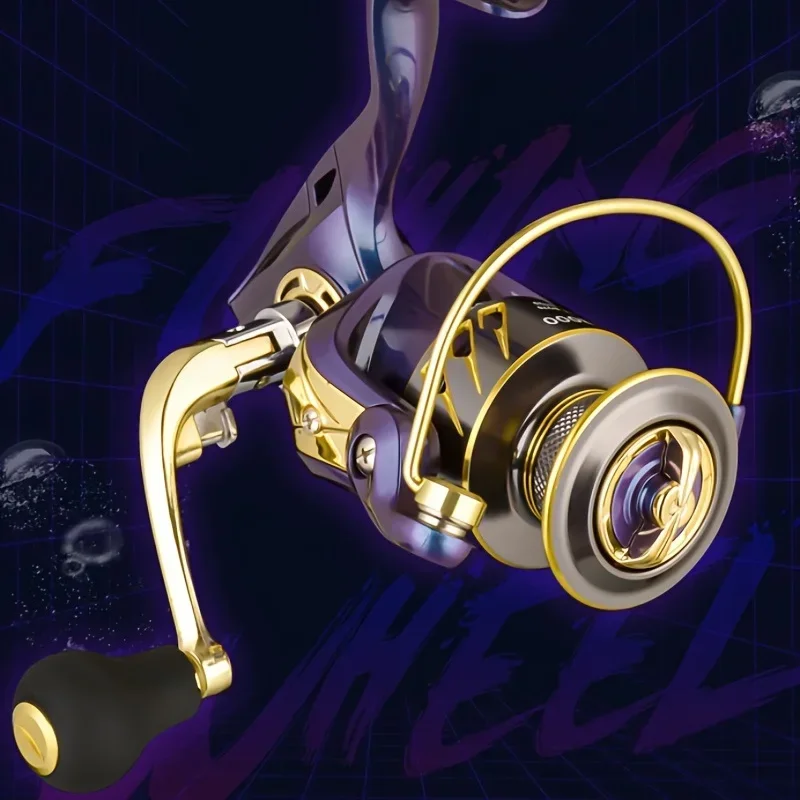 

All metal colorful 3000/4000/5000 Series 5.2:1 Ratio Stainless Steel Spinning Reel, 4+1BB Left/Right Hand Long Cast Fishing Reel