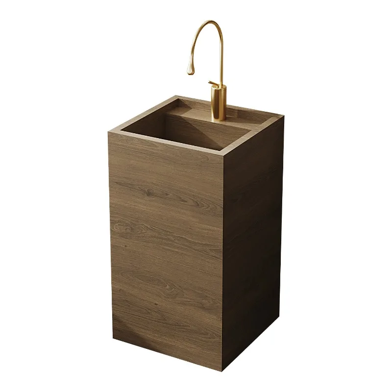

Column basin rock slab integrated floor-to-ceiling washbasin household bathroom courtyard washstand