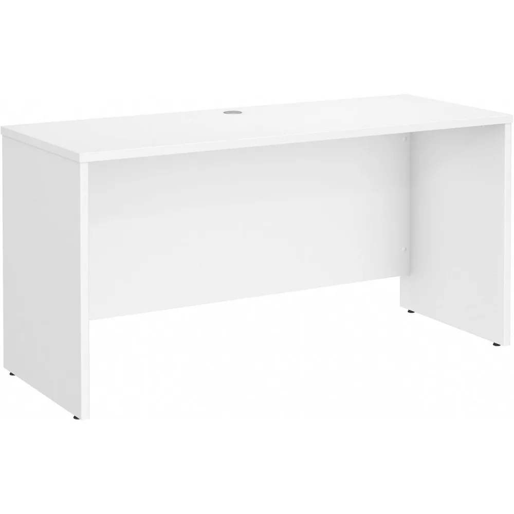 Bush Business Furniture Studio C 60W x 24D Credenza Desk in White, Computer Table for Home or Professional Office