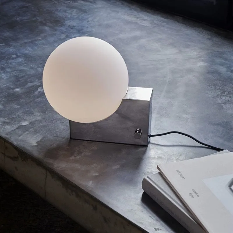 Bedside table lamp Bedroom creative glass ball  Nordic atmosphere decorative
