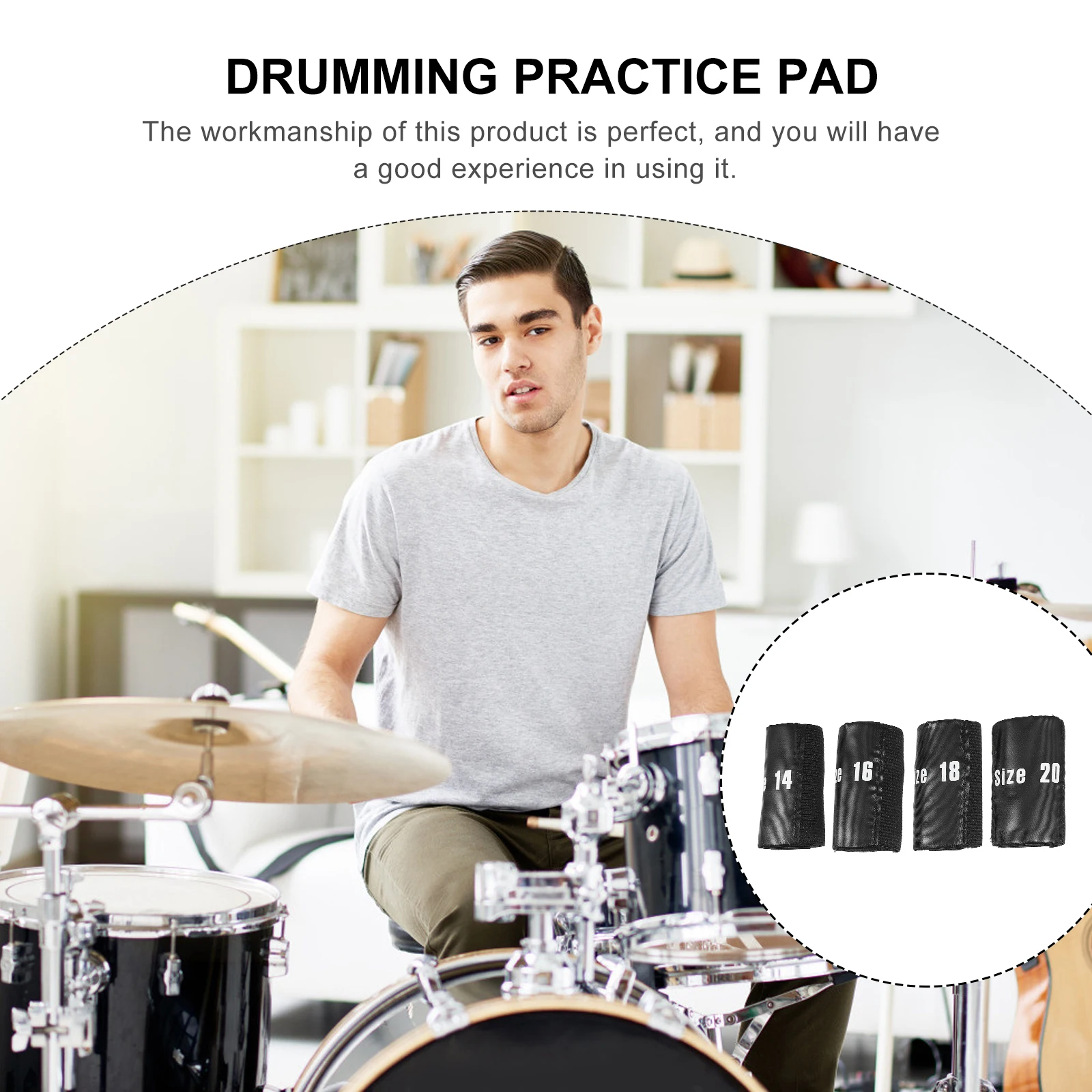 

4 Pcs Cymbal Drum Pad Practice Pads Muffler for Drums Accessories Mute Belts Sound Dampening Snare Dampener
