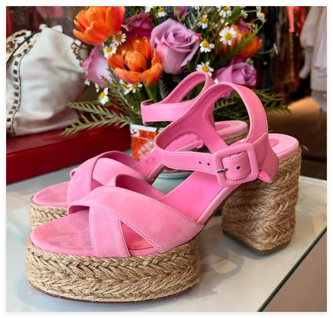 

Красочные кожаные эспадрильи на каблуке, женские летние сандалии 202, новинка на платформе цвета шампанского, вечерние пикантные дизайнерские туфли на массивном каблуке