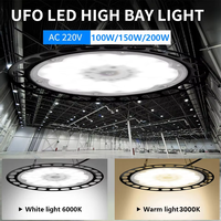 High Bay LED Light UFO Super Bright AC220V 200W 300W Waterproof Atelier Garage Industrial For Garage Warehouse LED Ceiling Lamps