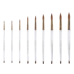 ArtSecret High Grade Pure Kolinsky Hair Watercolor Artist Art Supplies Paint Brush 666R Acrylic Short Handle Brass Ferrule