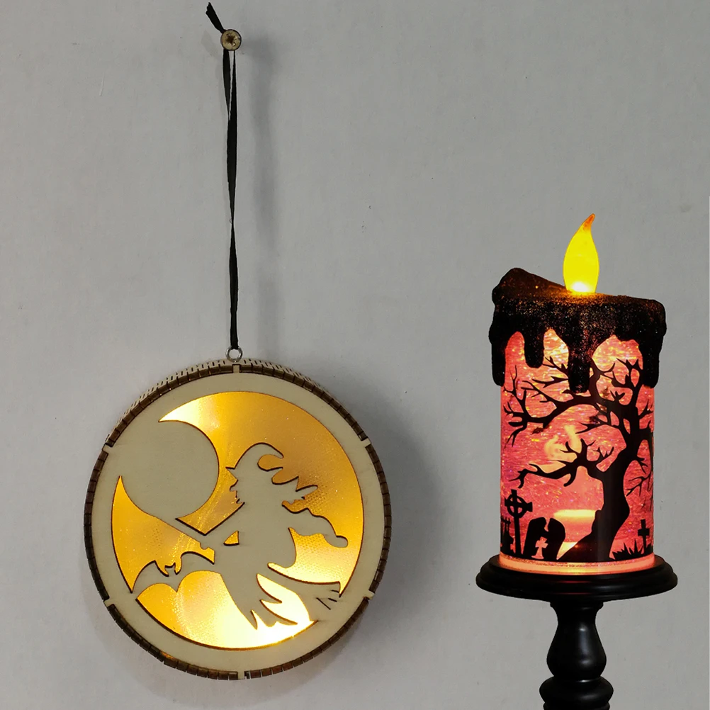 

Witch Cauldron Decor Decoration Light Halloween Decorations LED Lamp Portable Indoor