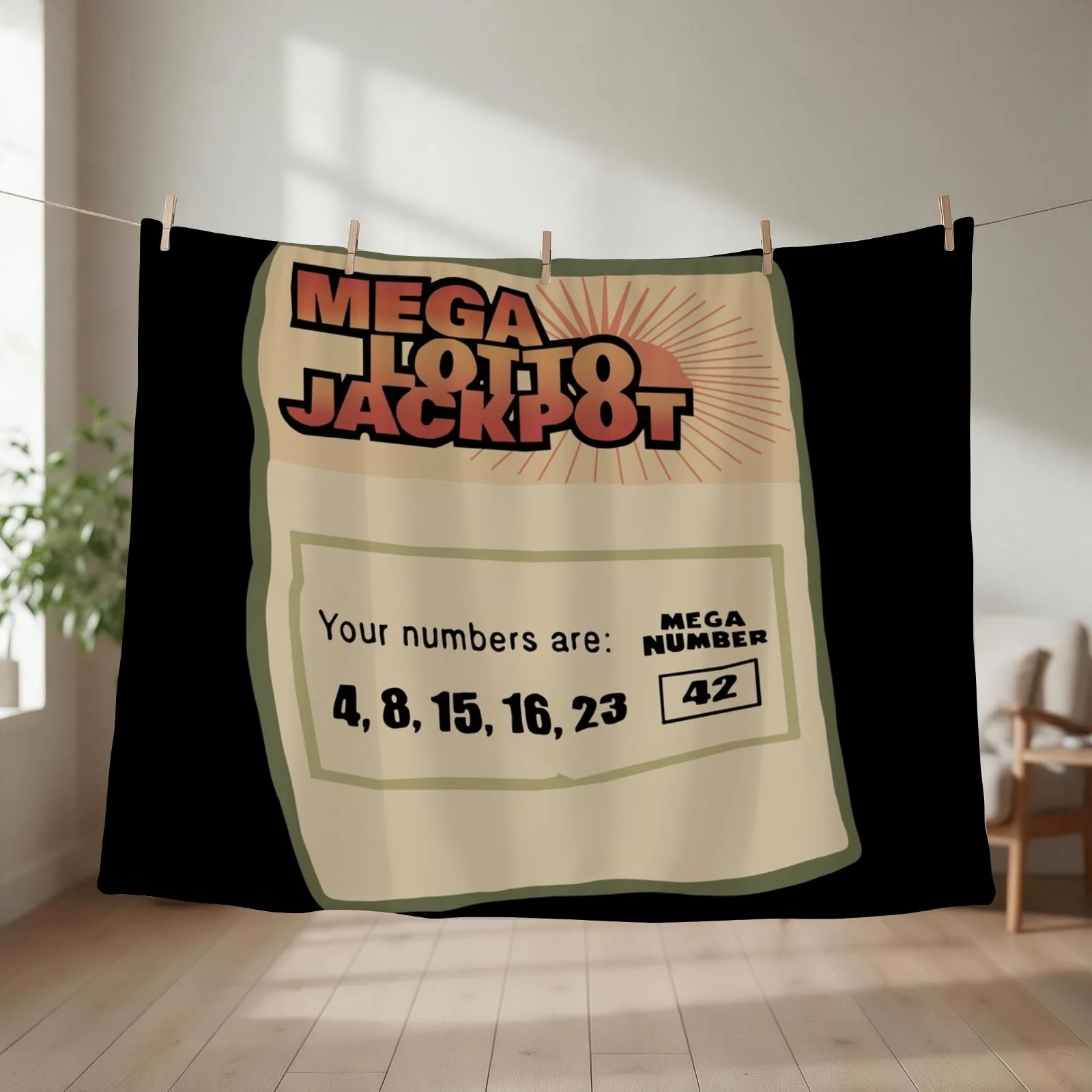 Lost Lottery Ticket Throw Blanket couch cozy soft plush fuzzy picnic outdoor blanket