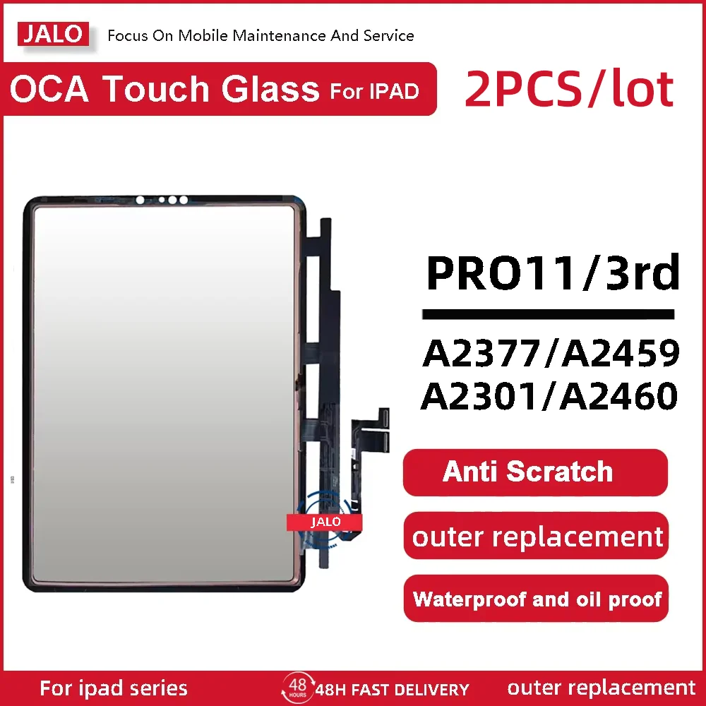 2 шт./лот сенсорное стекло + OCA для iPad PRO 11 дюймов 1 2 3 4 5 сенсорный экран A1980 A2228 сенсорная панель дигитайзер переднее стекло замена