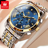 OLEVS 2892 Luxury Luminous Stainless Steel Quartz Watch for Men Waterproof Calendar Timer Shockproof Mens Wristwatches Relojes