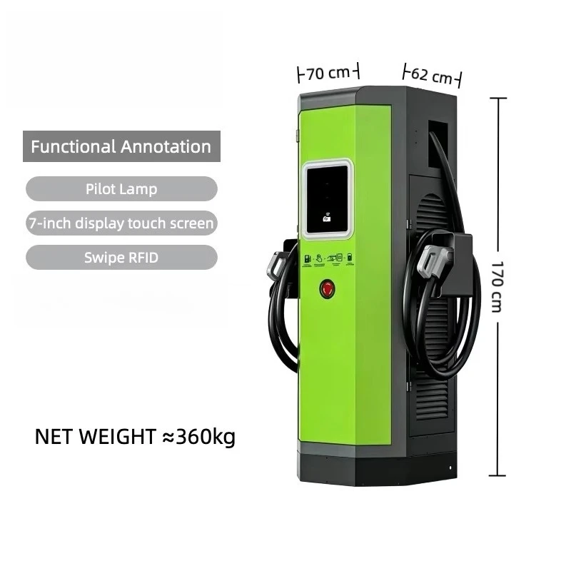 120kW Commercial Electric Car Charger Pile,Emergency Stop, APP/Swipe Card Payment