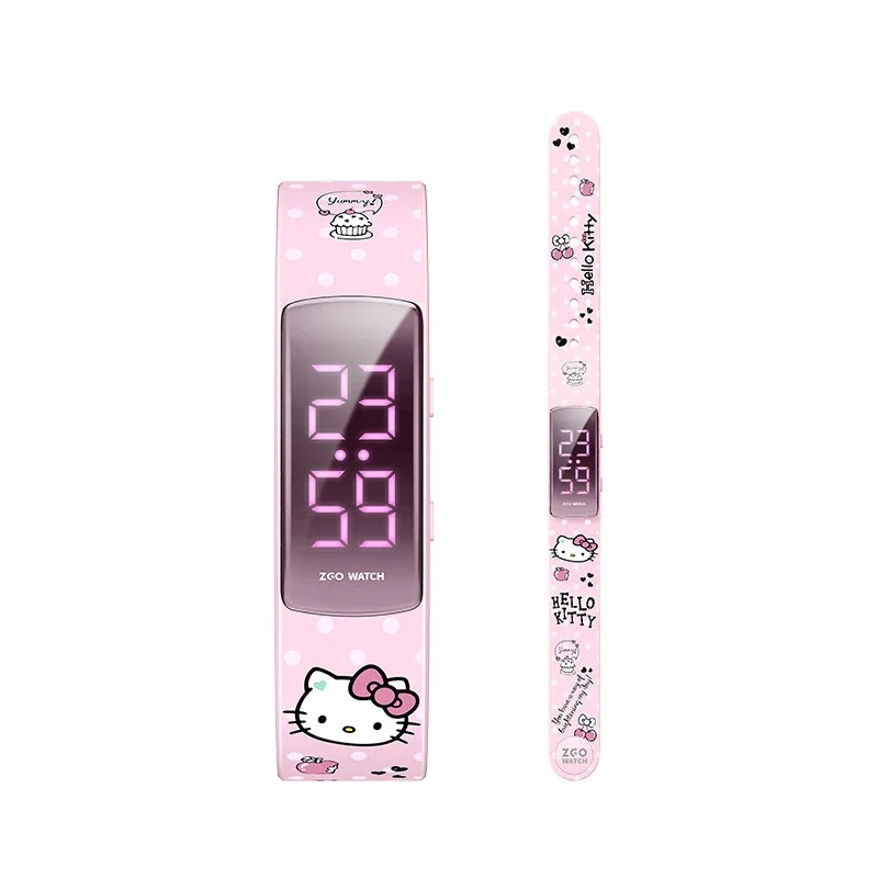 Mininstants-Montre numérique LED de dessin animé pour garçons et filles, Sanurgente, Hello Kitty, Melody, Kuromi, surveillance du sommeil, chargement USB, sport haut de gamme