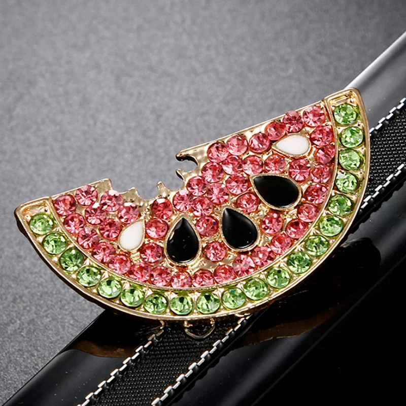 Fashion Crystal Watermelon Brooch Pin Collar Badge Corsage Jewelry Accessories Fashion Accessory Clothing Decoration