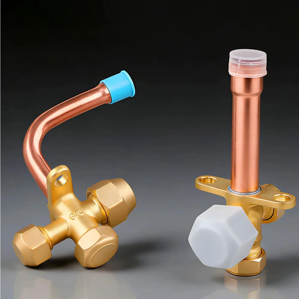 Thickened air Conditioning Shut-Off Valve, High And Low Pressure Three-Way Two-Way Valve, Refrigeration Accessories