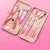 7/10/13/19Pcs Professional Pedicure Sets Stainless Steel Nail Clipper Tool Travel Case Kit Full Function Hand Foot Care