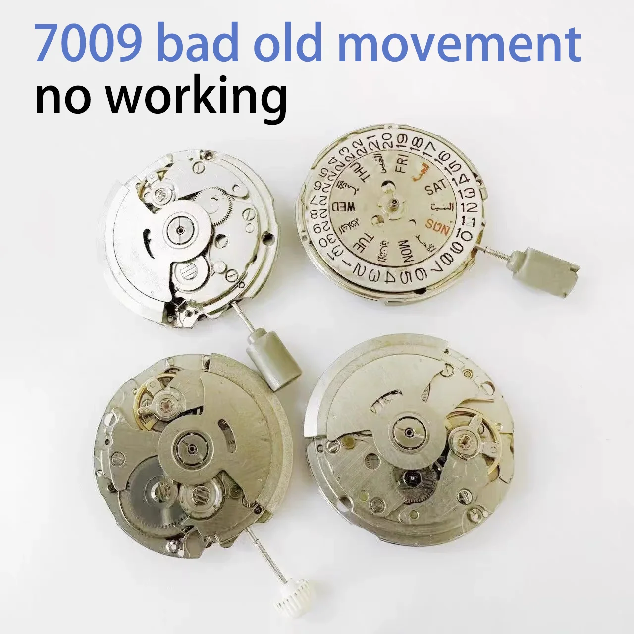 

Аксессуары для часов 7009, плохой старый механизм, не рабочий, нефункциональный механизм для ремонта и разборки часов