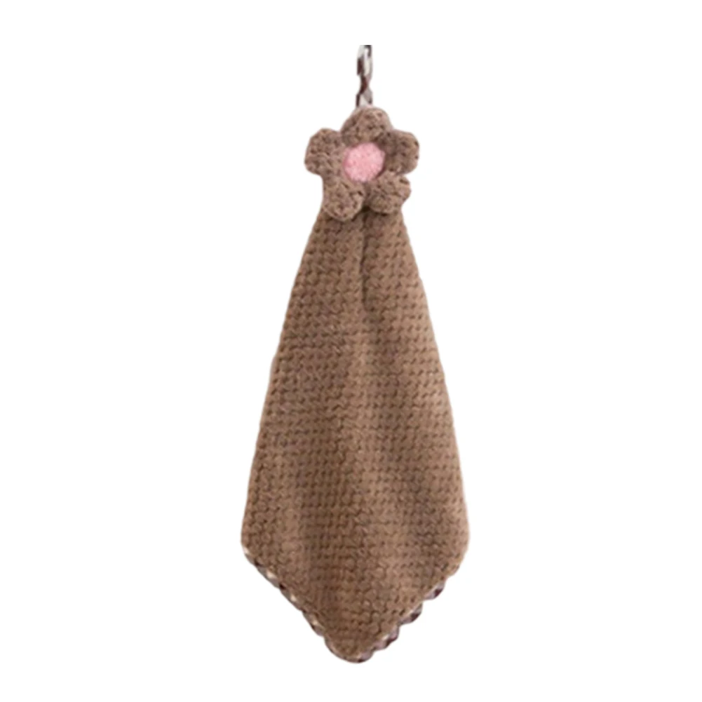 Daily Drying Needs Coral Fleece Towel Easy Storage Hanging Towel Hanging Towel Efficient Drying Luxurious Feel