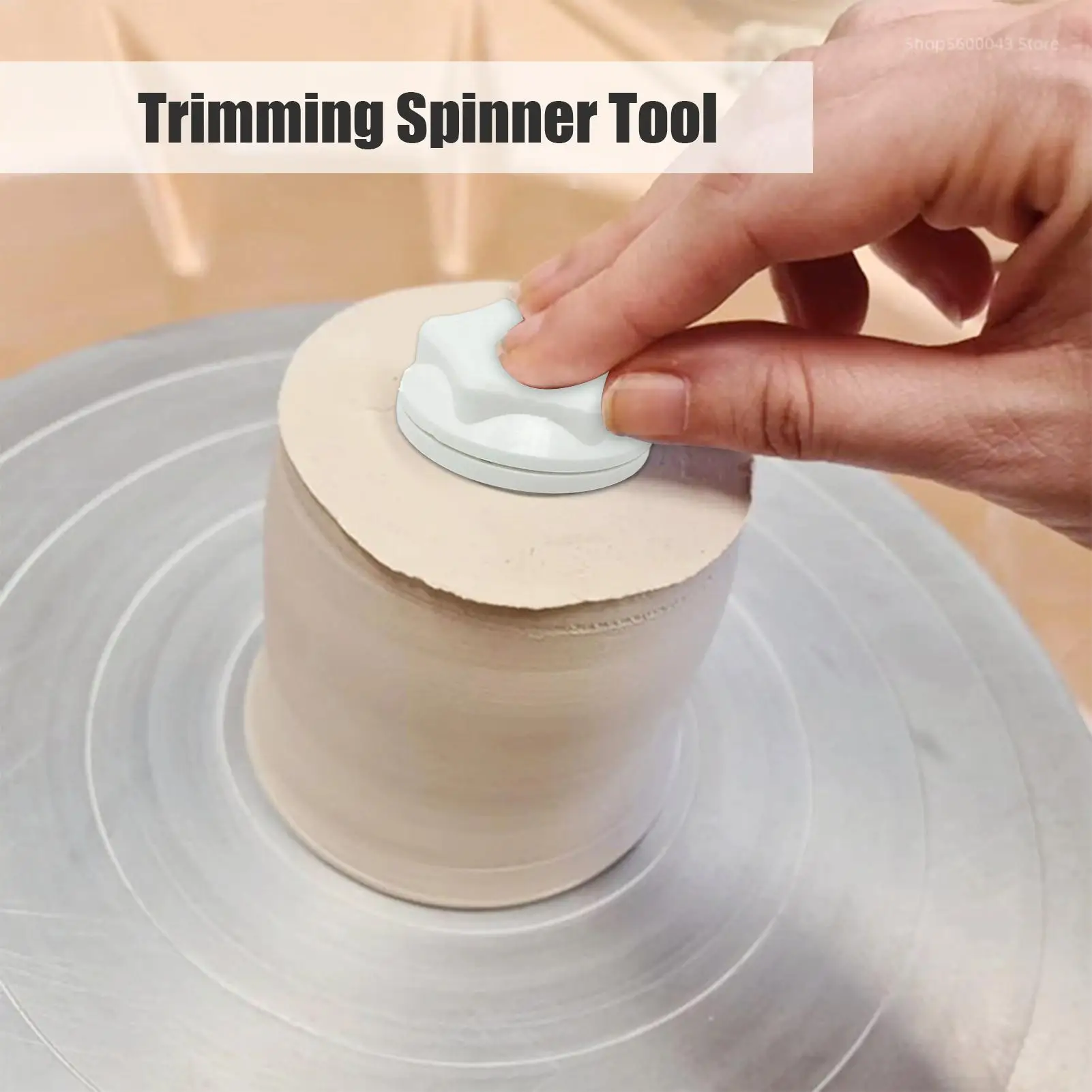 Pottery Clay Spinner Trimming Tool 40mm Clay Rotary Trimmer Wheel Clay Spinner For Enthusiasts Hobbyists Home Studio Workshop