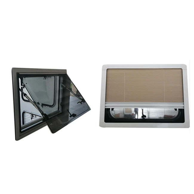 RV Caravan Camper Trailer Motorhome Window Aluminum Alloy Frame Glazed Acrylic Glass Push Out Window For Caravan RV